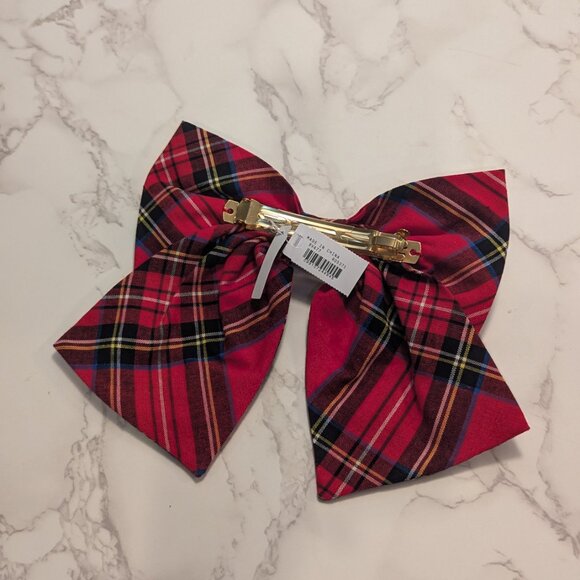 J.Crew Oversized Tartan Bow Hair Clip - Picture 4 of 6